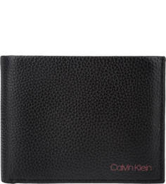 Портмоне черного цвета из зерненой кожи Calvin Klein