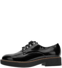 Черные кожаные полуботинки на шнуровке Geox