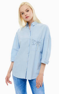 Туника-рубашка из хлопка с нагрудным карманом Replay