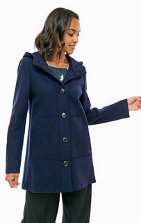 Синее демисезонное пальто из шерсти Marc Opolo