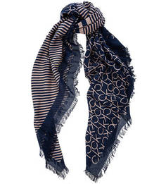 Синий платок с монограммой бренда Calvin Klein