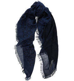 Синий платок с монограммой бренда Calvin Klein