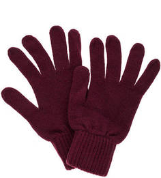Бордовые перчатки с высоким содержанием шерсти Calvin Klein