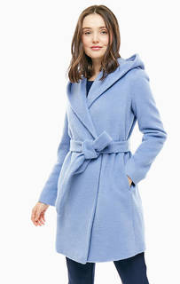 Синее демисезонное пальто с капюшоном Pennyblack