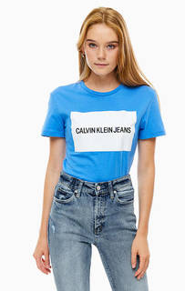Хлопковая футболка с короткими рукавами Calvin Klein