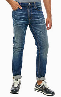 Зауженные джинсы с заломами Fearless Freddie Nudie Jeans
