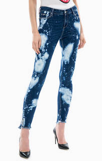 Укороченные джинсы скинни с металлическим декором Star Pircing GAS