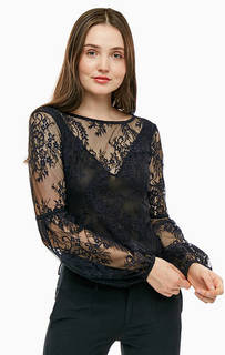 Кружевная блуза-боди черного цвета Liu Jo