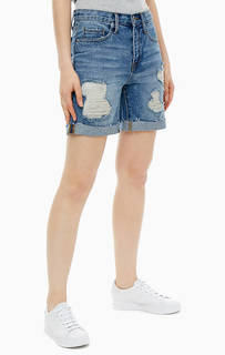 Короткие джинсовые шорты с рваными деталями Juicy by Juicy Couture