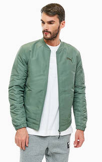 Куртка-бомбер цвета хаки Puma