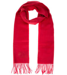 Шерстяной шарф красного цвета Barbour