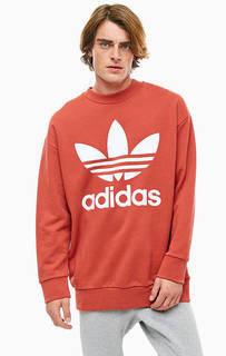 Хлопковый свитшот с принтом Adidas