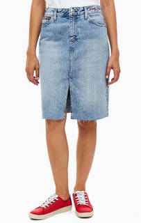 Джинсовая юбка средней длины Tommy Jeans