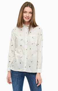 Приталенная рубашка молочного цвета Barbour