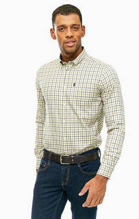 Приталенная хлопковая рубашка в клетку Barbour