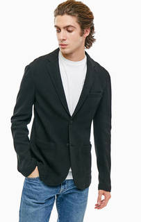 Черный пиджак из хлопка Armani Exchange