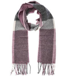 Сиреневый шерстяной шарф Barbour