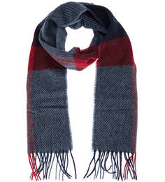 Синий шерстяной шарф Barbour