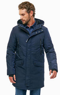 Синяя парка с карманами и капюшоном TOM Tailor