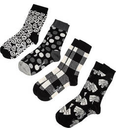 Комплект из четырех пар хлопковых носков Happy Socks