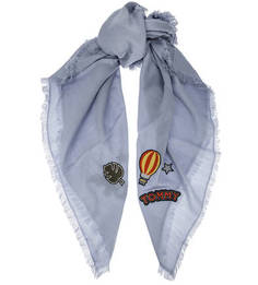 Синий платок с вышивкой Tommy Hilfiger