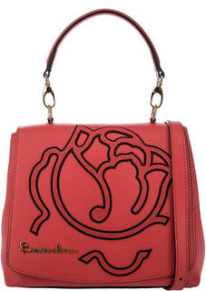 Красная кожаная сумка с нашивкой Skarlet Braccialini