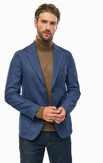 Синий шерстяной пиджак с карманами Strellson