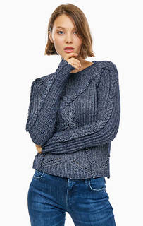 Синий джемпер крупной вязки Guess