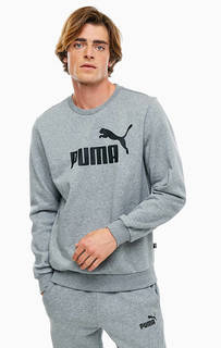 Серый свитшот с логотипом бренда Puma