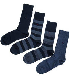 Комплект из четырех пар хлопковых носков в подарочной коробке Tommy Hilfiger