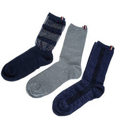 Комплект из трех пар носков с металлизированной нитью Tommy Hilfiger