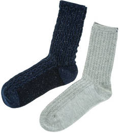 Комплект из двух пар хлопковых носков с металлизированной нитью Tommy Hilfiger