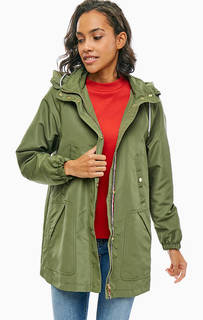 Парка цвета хаки с капюшоном и карманами Tommy Hilfiger