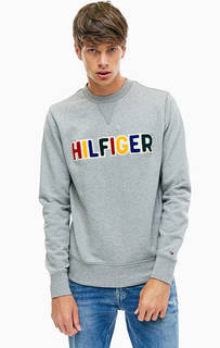 Свитшот из хлопка с объемной вышивкой Tommy Hilfiger