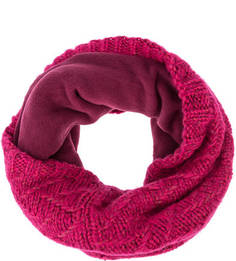 Вязаный шарф-хомут цвета фуксии Buff