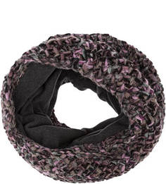 Фиолетовый шарф-хомут крупной вязки Buff