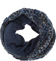 Синий шарф-хомут крупной вязки Buff