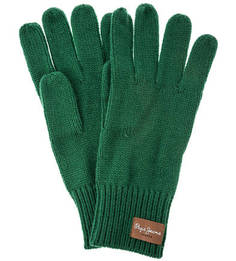 Зеленые вязаные перчатки Pepe Jeans