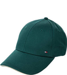 Бейсболка зеленого цвета из хлопка Tommy Hilfiger