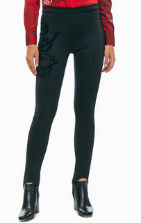 Облегающие черные брюки зауженного кроя Desigual