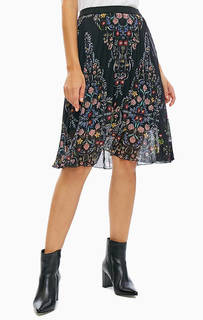 Расклешенная юбка средней длины с цветочным принтом Desigual