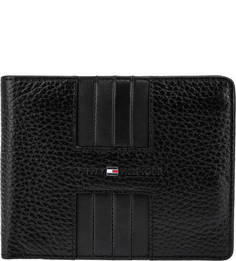 Кожаное портмоне черного цвета Tommy Hilfiger
