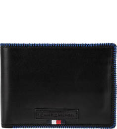 Кожаное портмоне черного цвета Tommy Hilfiger