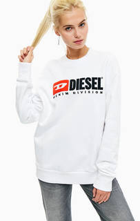 Хлопковый свитшот белого цвета Diesel