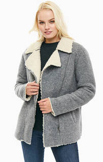 Серое полупальто на молнии Ichi