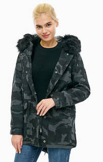Хлопковая парка камуфляжной расцветки Superdry