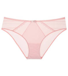 Розовые трусы-слипы с прозрачными вставками DIM