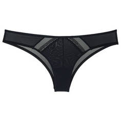 Однотонные трусы-слипы с сетчатыми вставками DIM