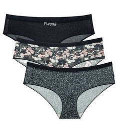 Комплект из трех хлопковых трусов-шорт DIM