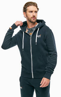 Темно-синяя толстовка на молнии Superdry